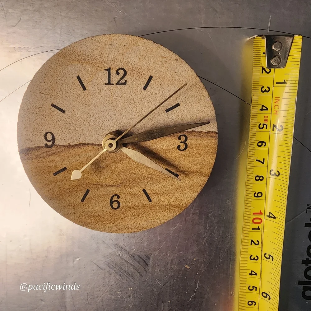DESERT SANDSCAPES SANDSTONE CLOCK QUARTZ TIMEPIECE 4